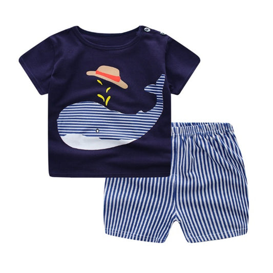 Cartoon Two-Piece Set – Baby Boy & Girl Summer Clothes